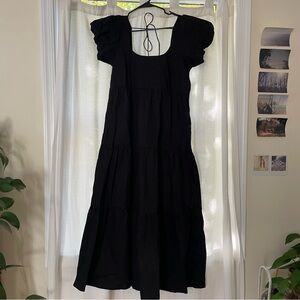 Madewell Reistor Puff Sleeve Tiered Maxi Dress